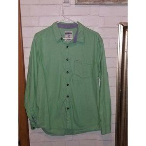 Indigo Nation Men's  Buttondown Long Sleeve Shirt Sz Large 100% Cotton